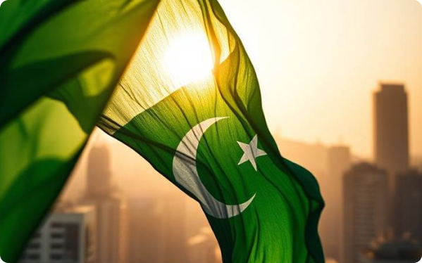 Pakistan flag representing local innovation with global standards